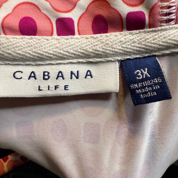 Cabana Life Coral Gables Hooded Cover Up, Plus Size 3X - Picture 7 of 12